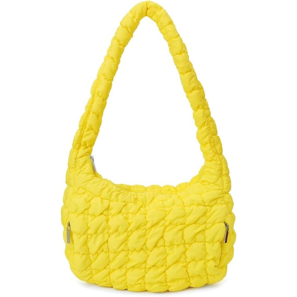 Women Quilted Tote Bag Large Capacity Crossbody Lightweight Puffer Shoulder